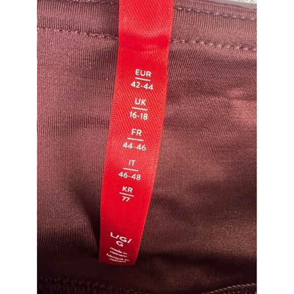 NEW Spanx Faux Patent Leather Leggings Womens Size Large Ruby Red High Rise - Picture 13 of 14